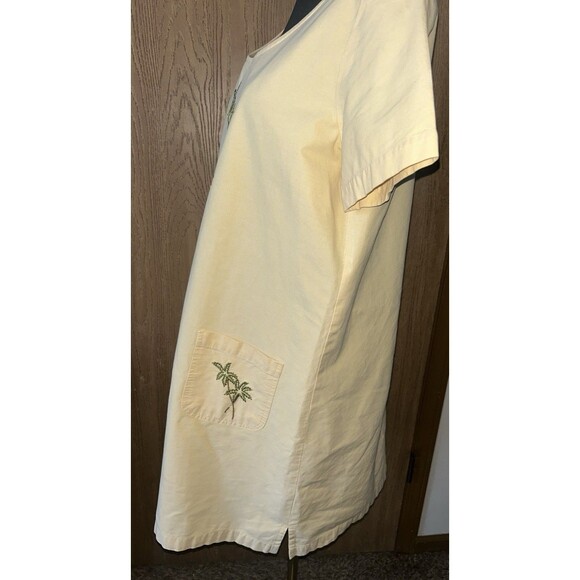 Blue J. 100%cotton  VTG 90s Embroidery MIDI Coastal Dress Women’s M - Picture 4 of 9